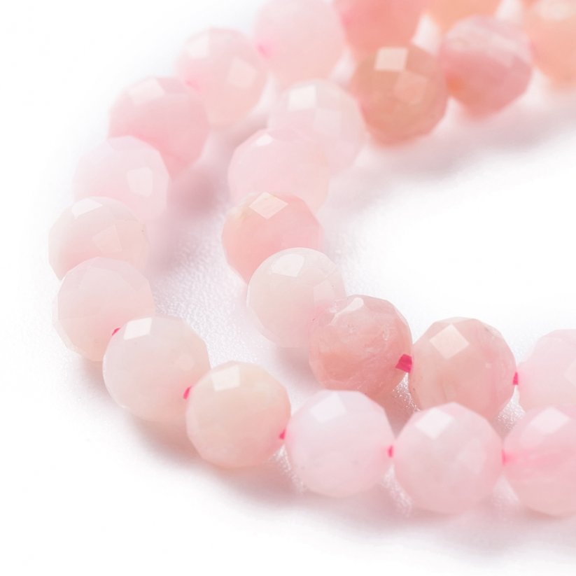 Natürlicher rosa Opal - Perlen, geschliffen, 2 mm