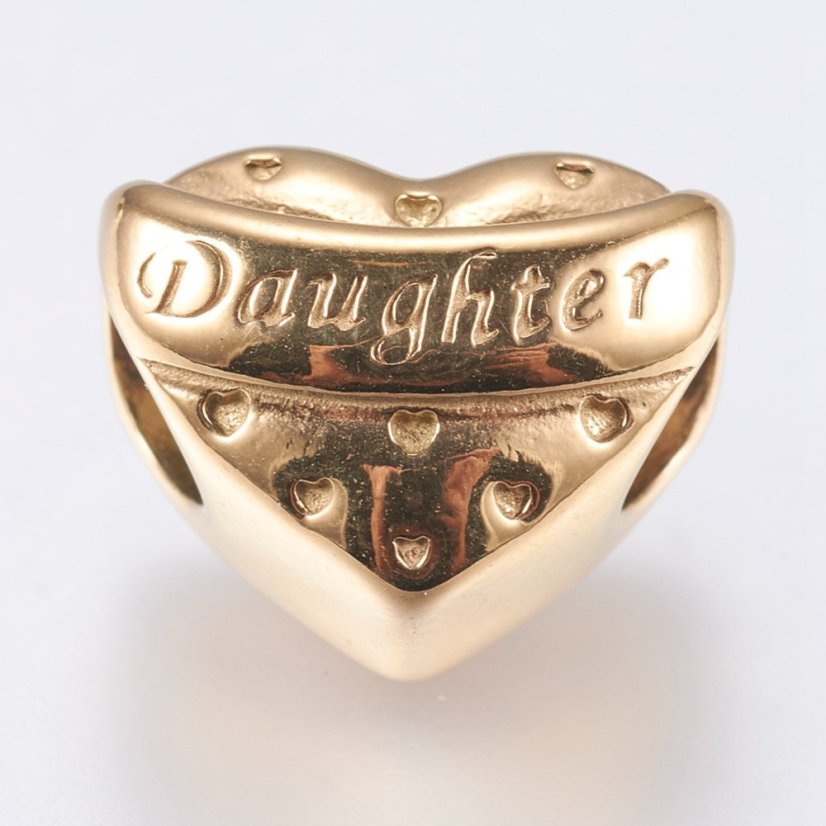 Elválasztó 304 acél szív lány aranyból 11.5x15x11mm