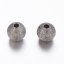 Mosazný korálek s texturou - gunmetal, 6 mm