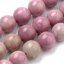 Natürlicher Rhodonit - Perlen, rosa, 6 mm