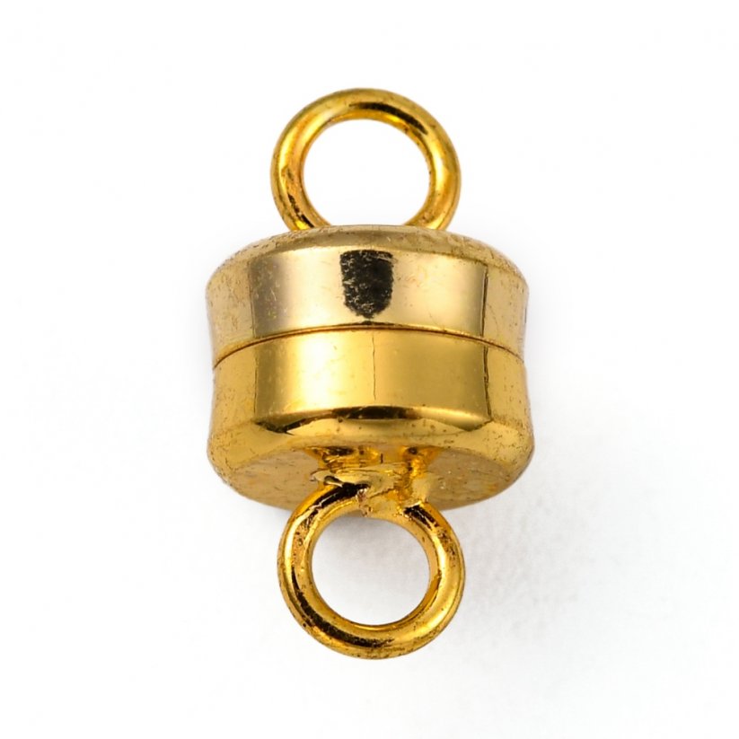 Magnetischer Verschluss aus Messing, golden, 11x6 mm