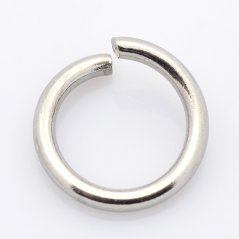 Otvorený prepojovací krúžok z 304 ocele, strieborný, 4x0,5mm