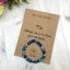 Geschenkkarte für die Brautjungfer - Armband aus gestreiftem Achat mit Herz