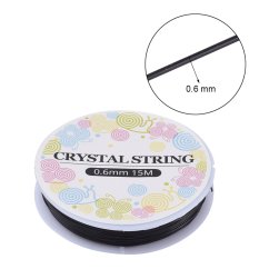 Elastomer - ø 0,6 mm, 15 m, černý, 1 ks