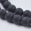 Természetes achát - gyöngyök, fekete, matt, 8 mm