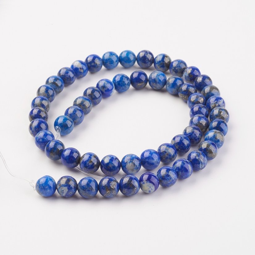 Přírodní lapis lazuli - korálky, modré, 8 mm