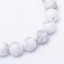1 Faden natürlicher Howlit - Perlen, weiß, 8 mm