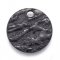 Prívesok z 304 ocele "čierne koliesko s textúrou", 10,5x1 mm