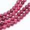 Natürlicher weißer Nephrit - Perlen, matt, rot, 8 mm