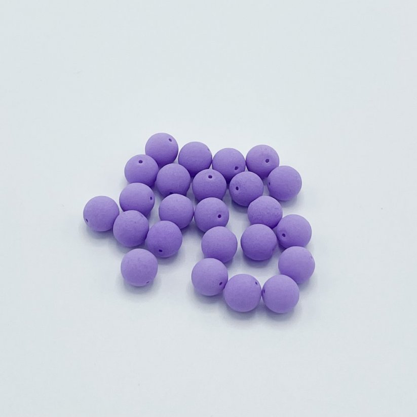 Mačkané korálky bondeli violet, 6 mm