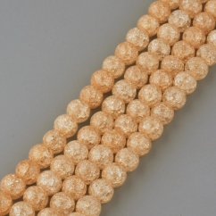 Synthetischer geknackter Kristall - Perlen, orange, 8 mm