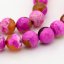 Naturachat - Perlen, geschliffen, Fuchsia Farbe, 8 mm