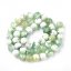 Természetes tűzachát - gyöngyök, zöld, 8 mm