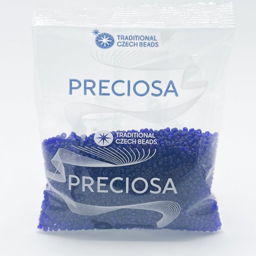 PRECIOSA Rocailles 11/0 Nr. 37100, transparent blau - 50 g