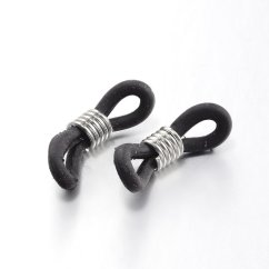 Silikonové háčky na brýle, černé, 20x6 mm
