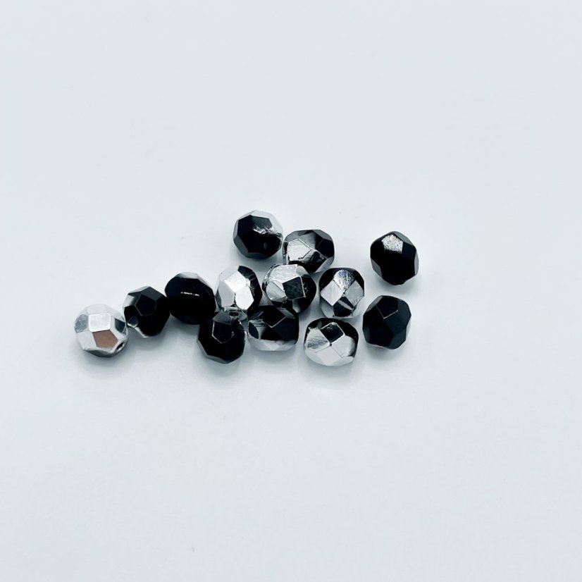 Csiszolt petárdák jet-silver, 6 mm