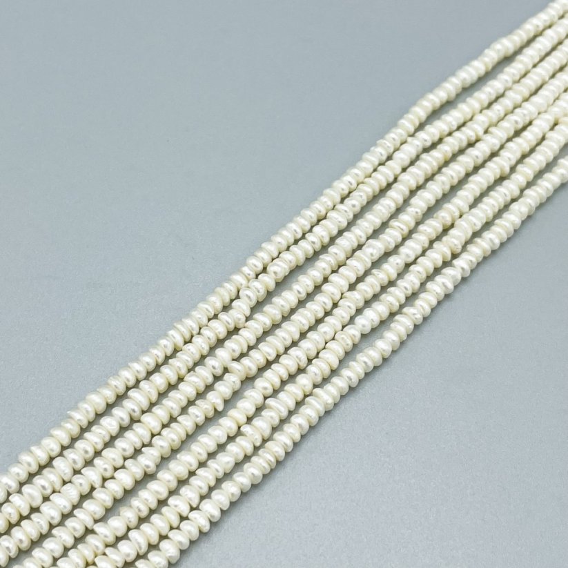 Přírodní říční perly, knoflík, třída AA, 2,5-3 mm