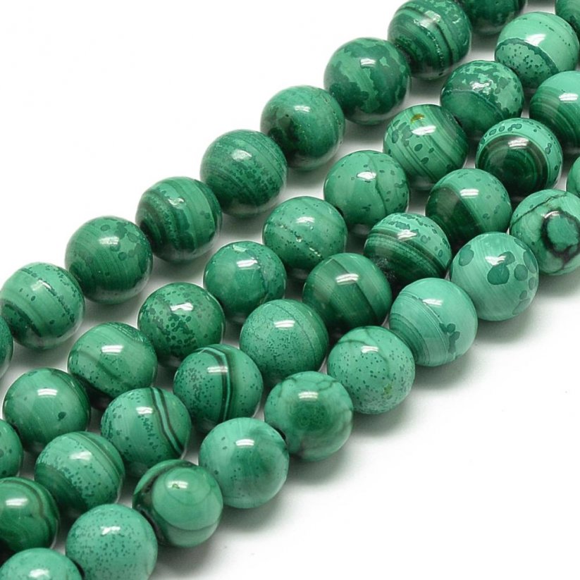 Natürlicher Malachit - Perlen, grün, 8 mm