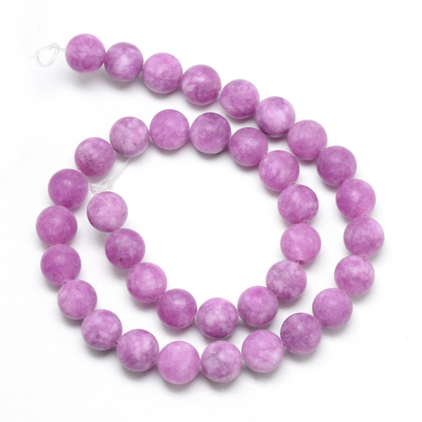 Přírodní nefrit - korálky, matné, orchid, 8 mm