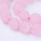 Természetes rózsakvarc - gyöngyök, matt, rózsaszín 6 mm