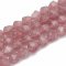 Natürlicher Erdbeerquarz - Perlen, geschliffen, 8~10x7~8 mm