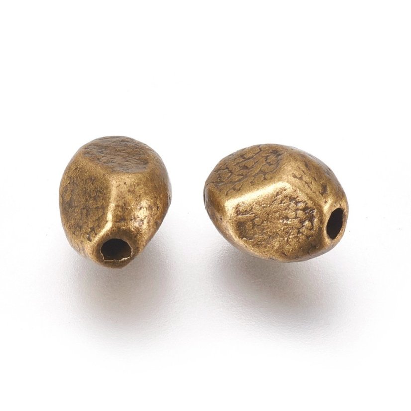 Fém elválasztó ovális, bronz, 7,5x6,5 mm