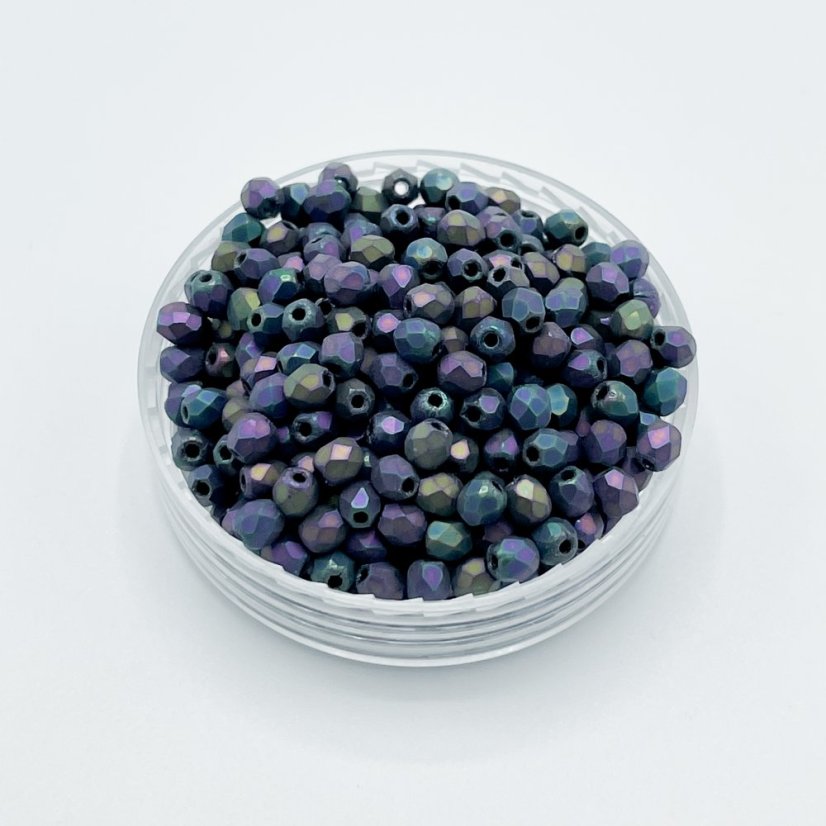 Csiszolt petárdák iris purple, matt, 3 mm