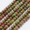 Natürlicher Unakit - Perlen, geschliffen, grün-rot, 2 mm