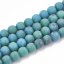 Synthetischer Chrysokoll - Perlen, matt, blau-grün, 8 mm