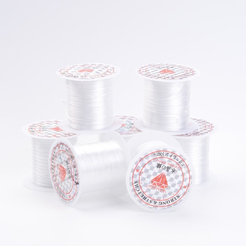 Elastická lycra - ø 0.8mm, 10 m, bílá, 1 ks