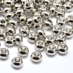 Sárgaréz elválasztó 6x4 mm, platina, 2 mm menet