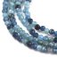 Natürlicher blauer Turmalin - Perlen, geschliffen, 2 mm