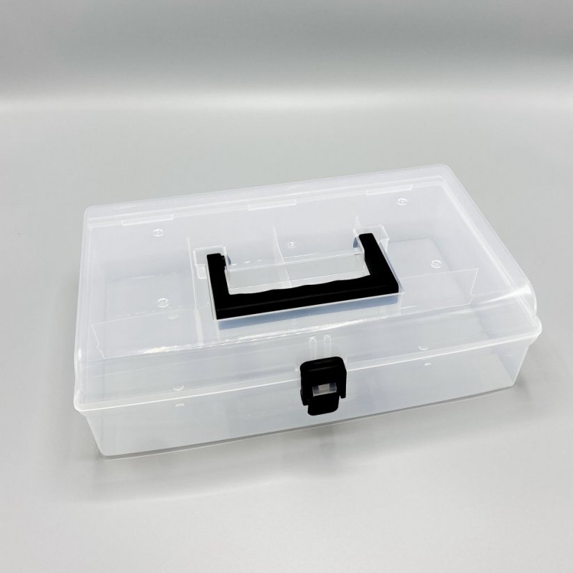 Aufbewahrungsbox aus Plastik mit 5 Fächern und Stauraum, 245x135x85 mm