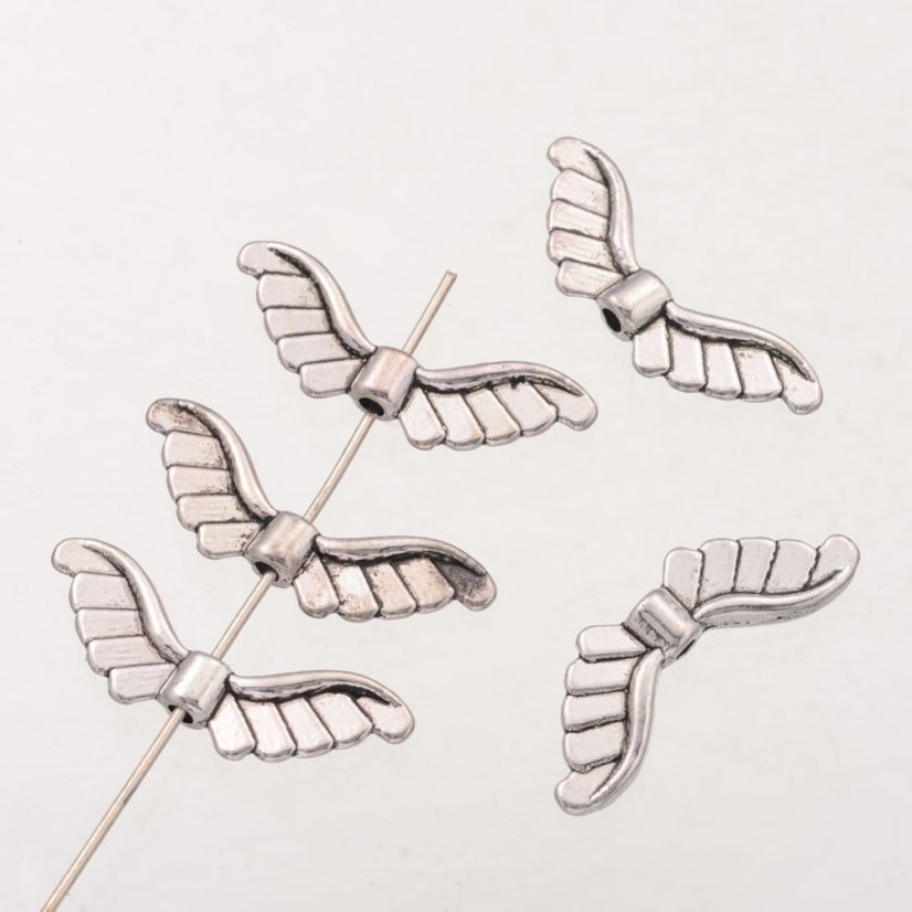 Kovový oddělovač křídla, stříbrné, 23x8x2mm