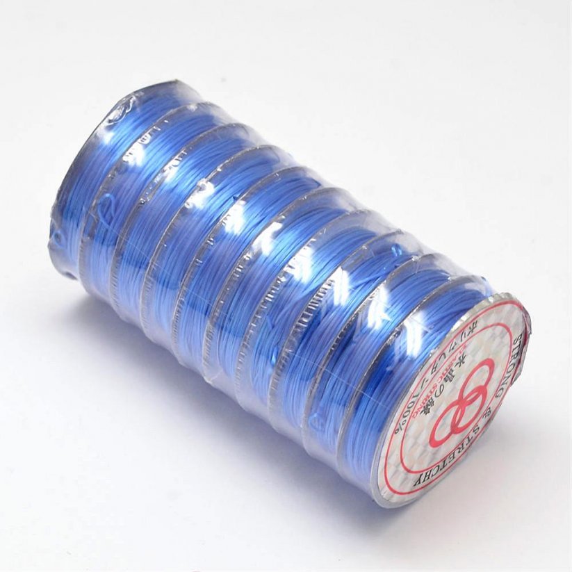Elastická lycra - ø 0.8mm, 10 m, modrá , 1 ks