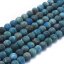 Natürlicher Apatit - Perlen, matt, blau, 8 mm