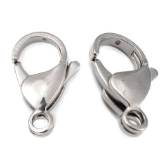 Zapínanie z chirurgickej 316 ocele, 19x12x5 mm, strieborné