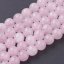 Természetes rózsakvarc - gyöngyök, rózsaszín 8 mm