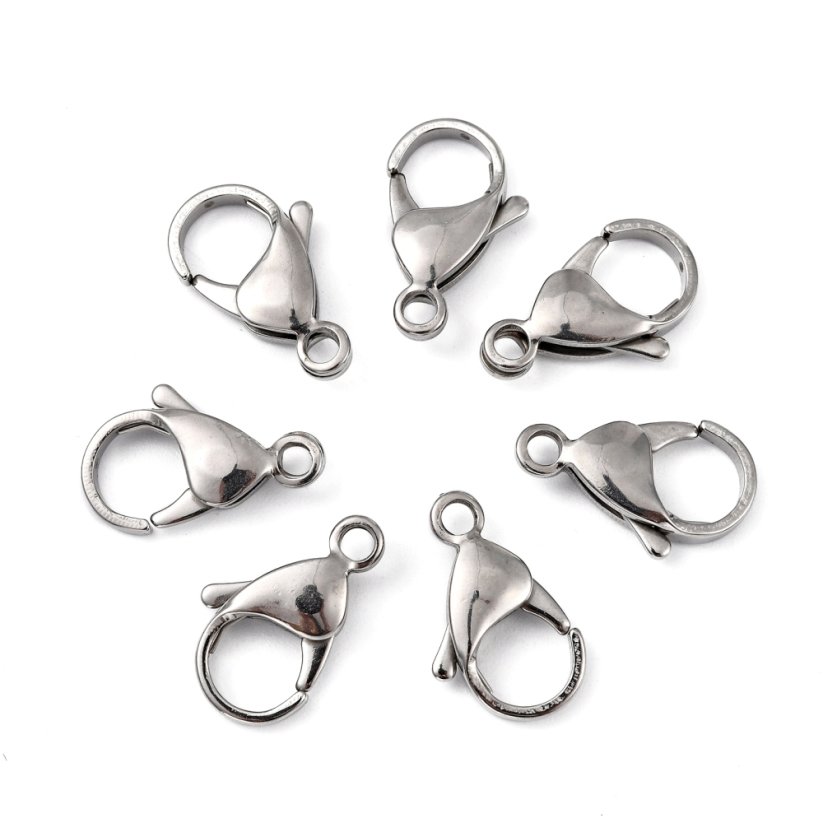 Zapínání z chirurgické 316 ocele,  19x12x5 mm, stříbrné