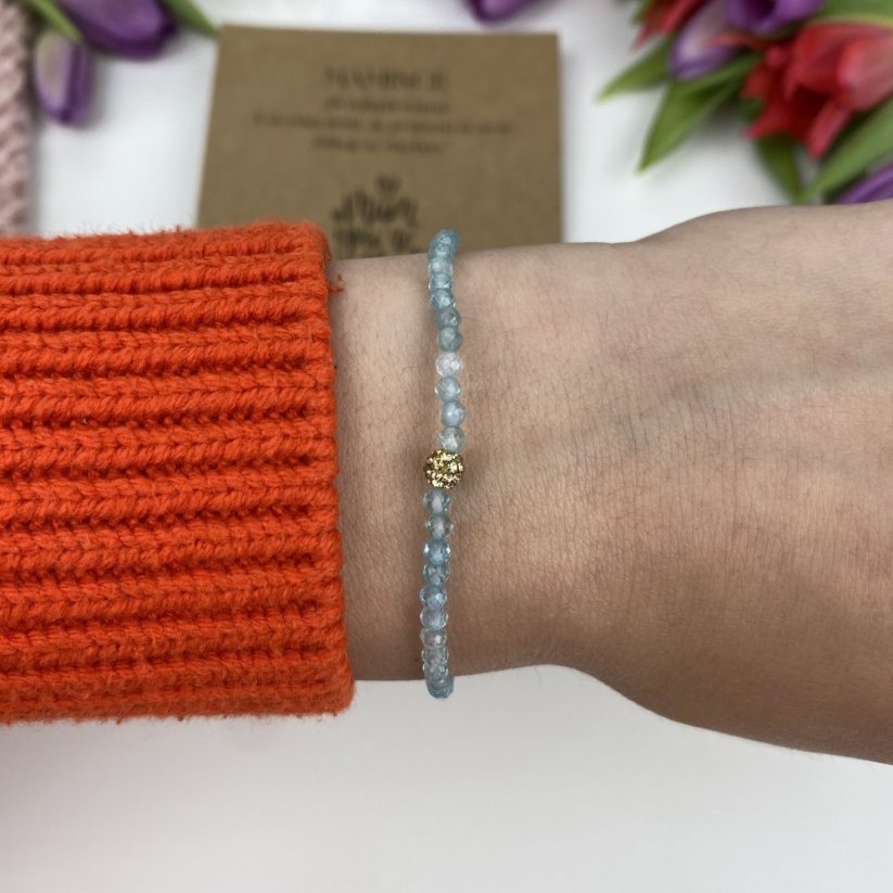 Geschenkkarte für Mama - minimalistisches Armband aus Apatit