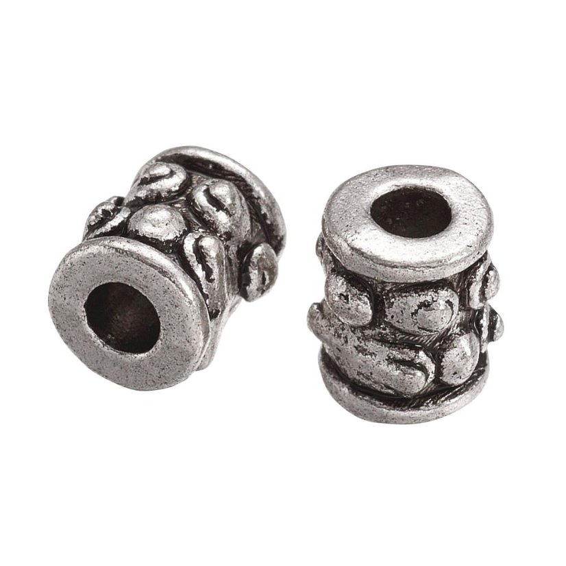 Kovový oddělovač stříbrný 6x6 mm, průvlak 2 mm