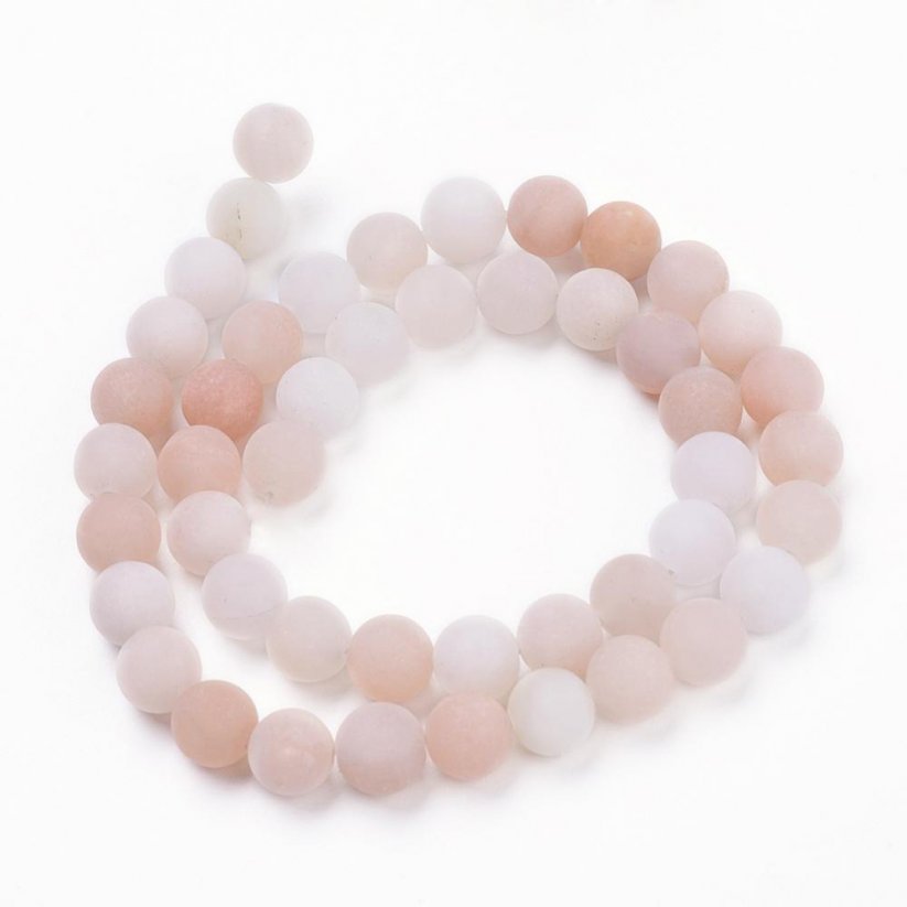 Natürlicher Aventurin - Perlen, matt, rosa, 6 mm