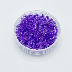Csiszolt gyöngyök crystal violet lined, 3 mm
