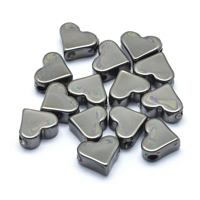Mosazný oddělovač srdce - gunmetal, 6x7x3mm