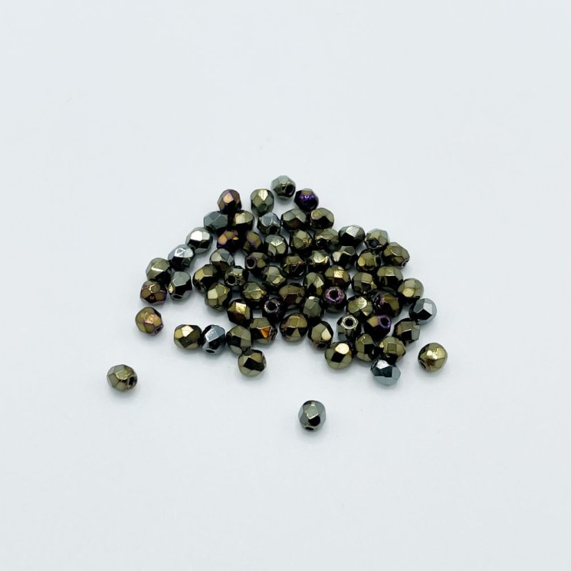 Brúsené ohňovky  iris brown, 3 mm