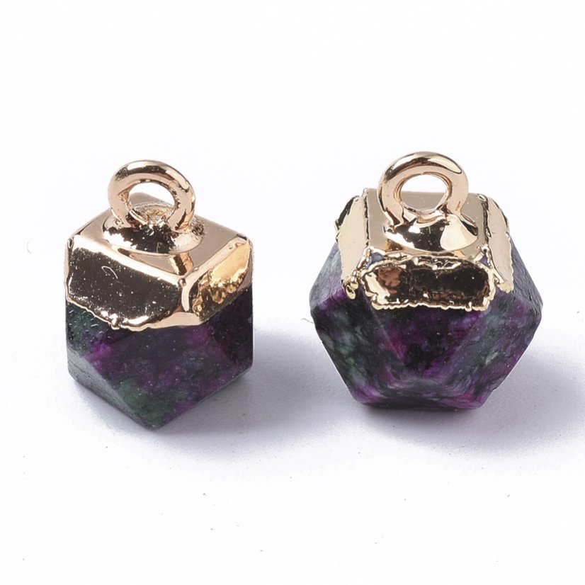 Přívěšek s přírodním rubínem, 12x10x10mm