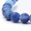 Természetes achát - gyöngyök, jég, kék, 6 mm