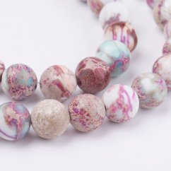 Přírodní regalit - korálky, vícebarevné, 8 mm