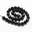 Natürlicher Onyx - Perlen, schwarz, geschliffen, 8 mm