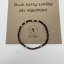 Geschenkkarte mit minimalistischem Armband aus Spinell und Granat